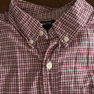 Boys short sleeved plaid shirt 18/20